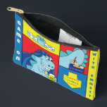 Hanukkah Dino Latker Eat Dreidel Game Accessory Pouch<br><div class="desc">Hanukkah with Dino the Latke Eater, Dreidel Game Pouch. All design elements can be edited. Change editable text using your favourite font style, colour, and size. Fill your pouch with dreidels, and playing treats. Game on!!! Happy Hanukkah! Bag Type: Print Cut Sew Small Accessory Pouch Our pouches come in two...</div>