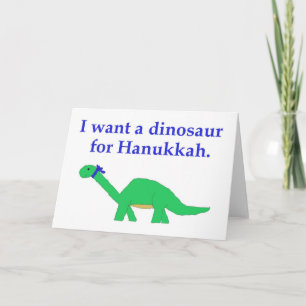 Hanukkah Dinosaur card