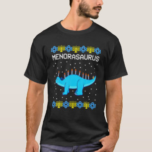Hanukkah Dinosaur Menorasaurus Ugly Sweater Funny