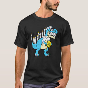 Hanukkah Dinosaur Menorawr Saurus Rex Chanukah Jew T-Shirt