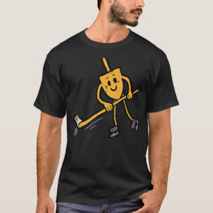 Hanukkah Dreidel Ice Hockey Chanukah Jewish Men Bo T-Shirt