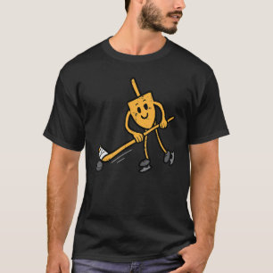 Hanukkah Dreidel Ice Hockey Chanukah Jewish Men Bo T-Shirt