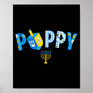 Hanukkah Dreidel Matching Family Party Pajama Ppy  Poster