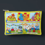 Hanukkah Dreidel Toon Accessory Pouch<br><div class="desc">Hanukkah Dreidel Toon, Dreidel Game Pouch. All design elements can be edited. Change editable text using your favourite font style, colour, and size. Fill your pouch with dreidels, and playing treats. Game on!!! Happy Hanukkah! Bag Type: Print Cut Sew Small Accessory Pouch Our pouches come in two sizes and can...</div>