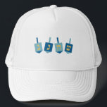 Hanukkah Dreidel Trucker Hat<br><div class="desc">Deck the halls and the rest of your home in Hanukkah cheer with this design on your holiday projects.</div>