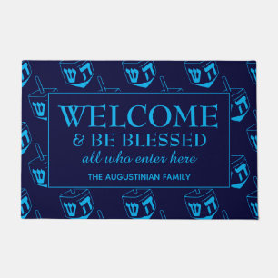 Hanukkah Dreidel WELCOME Doormat