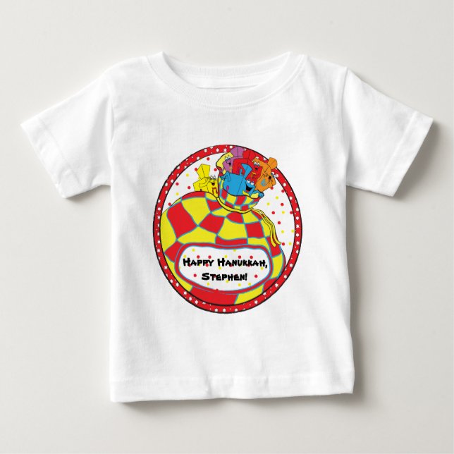 Hanukkah Dreidels Baby T-shirt (Front)