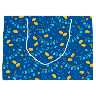 Hanukkah Dreidels Large Gift Bag