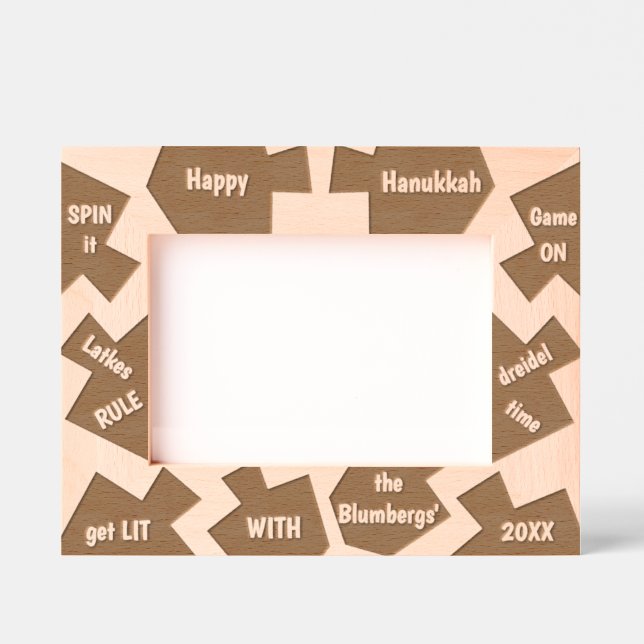 Hanukkah Dreidels Say Etched Frames (Front)
