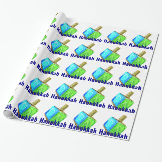 Hanukkah Dreidels Wrapping Paper