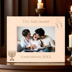 Hanukkah Family Portrait Etched Frames
