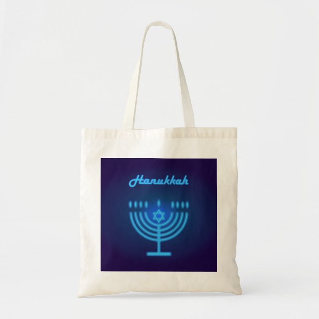 Hanukkah Festival Menorah Logo Tote Bag (Front)
