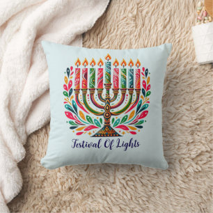 Hanukkah Festival Of Lights Cushion