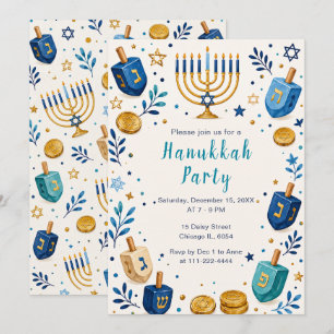 Hanukkah Festival of Lights Party Invitation
