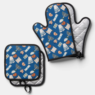 Hanukkah Fun Oven Mitt Set