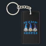 Hanukkah Funny Jewish Shalom Gnomes Chanukah Key Ring<br><div class="desc">Hanukkah Funny Jewish Shalom Gnomes Chanukah</div>