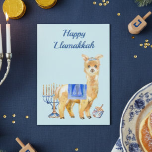Hanukkah Funny Llama Llamakkah Chrismukkah Holiday Card