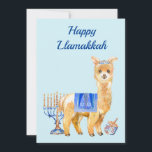 Hanukkah Funny Llama Llamakkah Chrismukkah Holiday Card<br><div class="desc">This design may be personalised in the area provided by changing the photo and/or text. Or it can be customised by choosing the click to customise further option and delete or change the colour of the background, add text, change the text colour or style, or delete the text for an...</div>