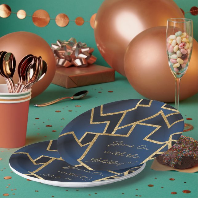 Hanukkah Game On Dreidels Paper Plate (Multi)