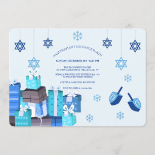 Hanukkah Gift Exchange Party Invitation