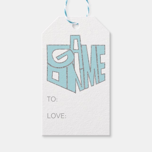 Hanukkah Gift Tags Game ON/Dreidel (Front)