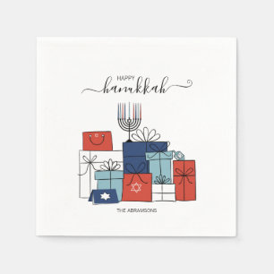 Hanukkah Gifts & Menorah Holiday Paper Napkin