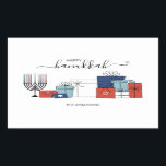Hanukkah Gifts & Menorah Holiday Sticker<br><div class="desc">Personalise the custom text above. You can find additional coordinating items in our "Hanukkah Gifts and a Menorah" collection.</div>