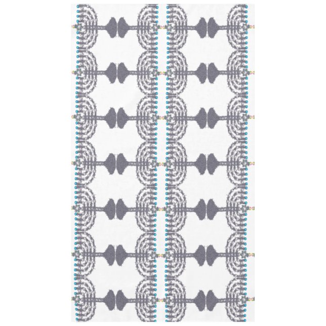 Hanukkah glam menorah hanukkiah tablecloth (Front)