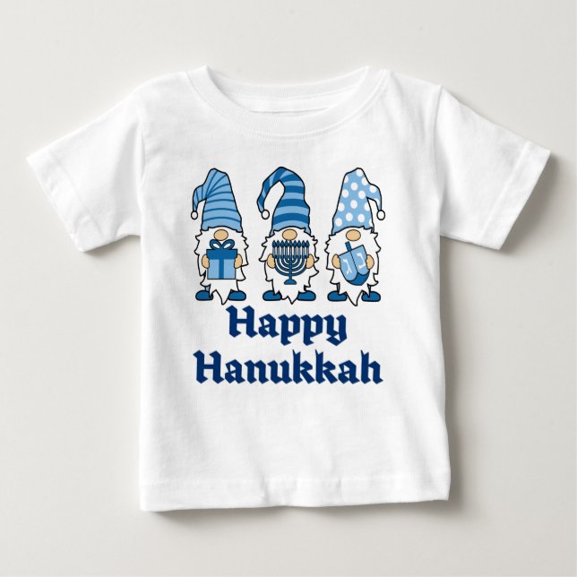 Hanukkah Gnomes Trio Baby T Shirt (Front)