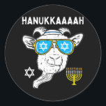 Hanukkah Goat Chanukah Jewish Farm Farmer Classic Round Sticker<br><div class="desc">Hanukkah Goat Chanukah Jewish Farm Farmer</div>