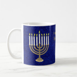 Hanukkah Gold Menorah Gift Or Holiday Kitchen Coffee Mug