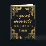 Hanukkah Greeting Card Elegant Art Deco<br><div class="desc">"Hanukkah Gold/Art Deco" Greeting Card with Envelope. Personalise by deleting text on the front and inside of greeting card. Choose your favourite font style, colour, and size. All design elements can be edited and/or transferred to other Zazzle products. Thanks for stopping and shopping by. Much appreciated!!! Happy Hanukkah! Size: Standard...</div>