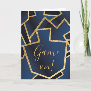 Hanukkah Greeting Card w Envelope Elegant Dreidels