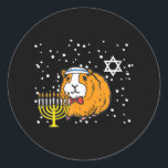 Hanukkah Guinea Pig Chanukah Jewish Boys Girls Classic Round Sticker<br><div class="desc">Hanukkah Guinea Pig Chanukah Jewish Boys Girls</div>