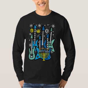 Hanukkah Guitars Chanukah Jewish Rock Rocker Men B T-Shirt
