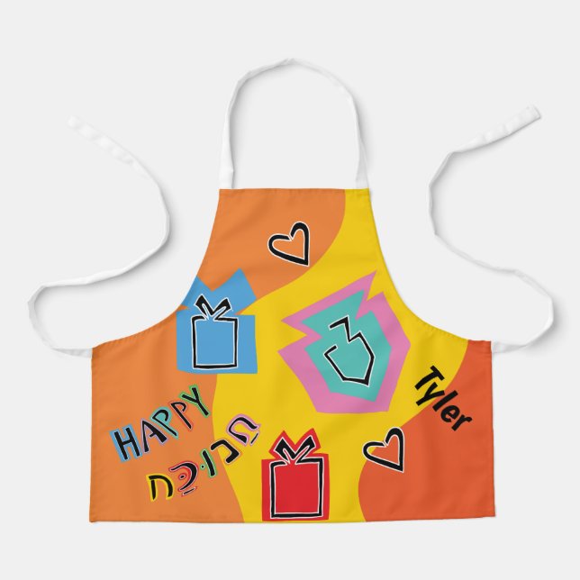 Hanukkah Happy Bright Art Apron (Front)