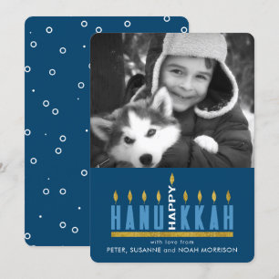 Hanukkah Happy Hanukkah Menorah Photo Card