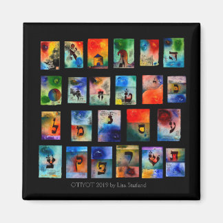 Hanukkah Hebrew Letters  Otiyot Gift Magnet