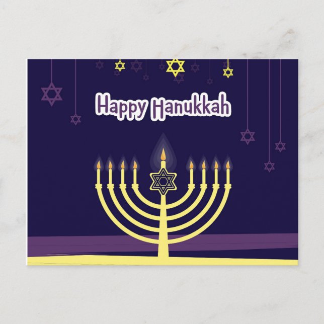 Hanukkah Holiday Postcard (Front)