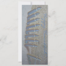 Hanukkah in the Snow! flat card on metallic paper