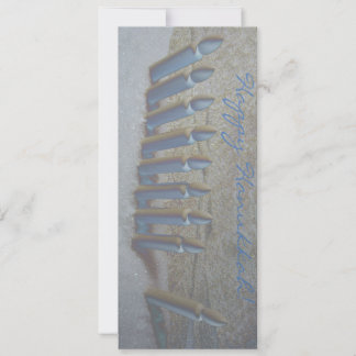 Hanukkah in the Snow! flat card on metallic paper