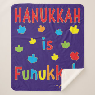 Hanukkah Is Funukkah Sherpa Blanket/Med Blanket