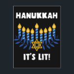 Hanukkah: It's Lit Postcard<br><div class="desc">The humourous Hanukkah design is prefect for those who celebrate those eight crazy nights.</div>