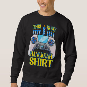 Hanukkah Jewish Christmas Boys This Is My Hanukkah Sweatshirt
