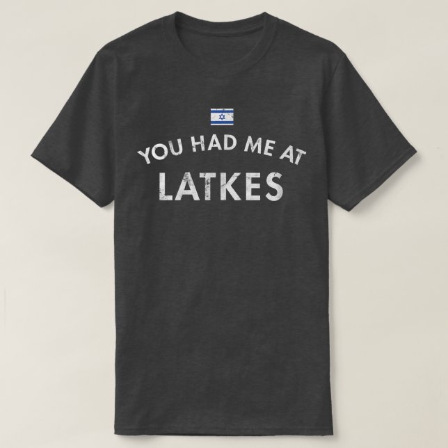 Hanukkah Jewish Cuisine Latkes Holiday Chives Pota T-Shirt (Design Front)
