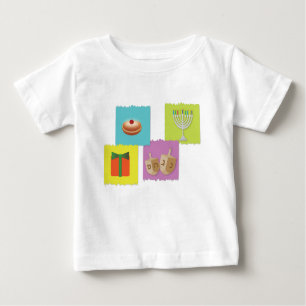 Hanukkah Jewish holiday elements Baby T-Shirt
