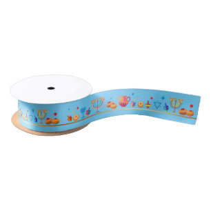 Hanukkah Jewish Holiday Hanukkiah Decoration Satin Ribbon