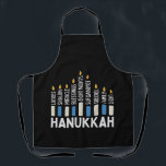 Hanukkah Jewish Holiday Menorah Jew Apron<br><div class="desc">Menorah celebration,  latke and light,  Jewish holiday 2025,  festival of lights,  traditional Hanukkah spirit,  dreidel joy,  shalom and pride,  family holiday warmth,  candle lighting culture,  Jewish winter celebration</div>