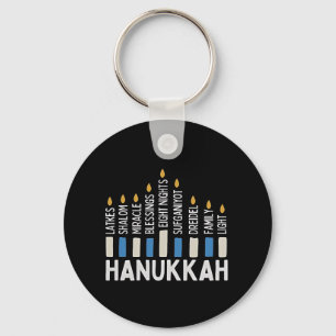 Hanukkah Jewish Holiday Menorah Jew Key Ring