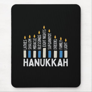 Hanukkah Jewish Holiday Menorah Jew Mouse Pad